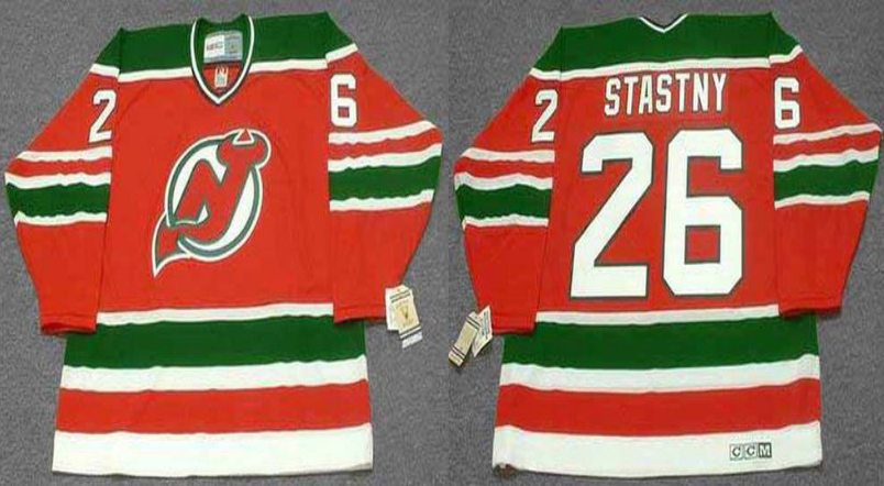 2019 Men New Jersey Devils #26 Stastny red CCM NHL jerseys->new jersey devils->NHL Jersey